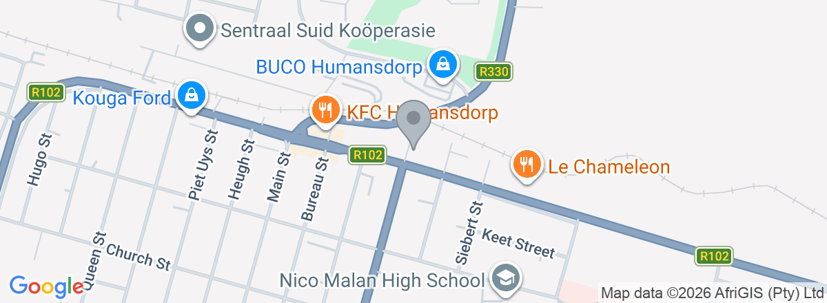 Directions to CFAO Mobility WH Humansdorp